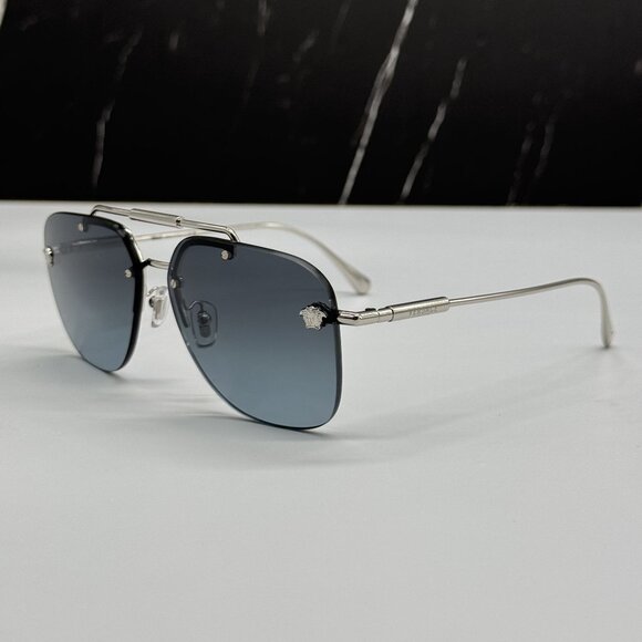 NEW VERSACE VE2296 1000/V1 SUNGLASSES SILVER WOMEN VERSACE VE2296 1000V1 main image 11
